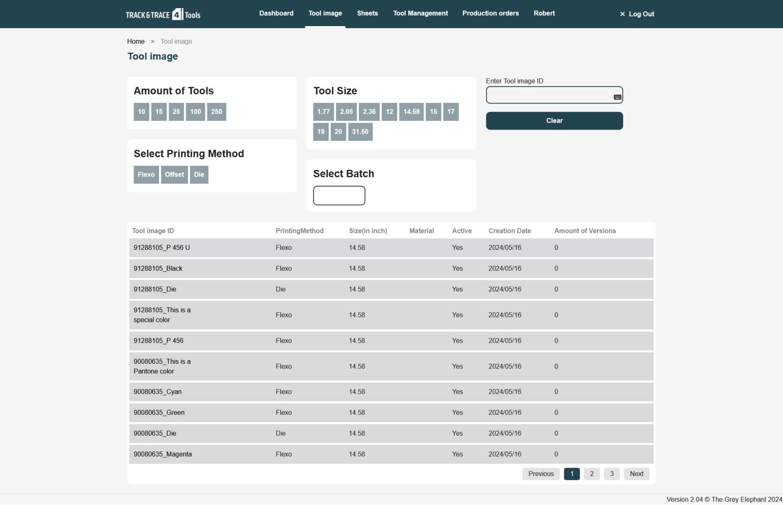 Track&Trace4Tools Tool Image Management Screenshot